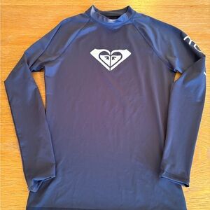 Roxy Navy Long Sleeve Rash Guard XS